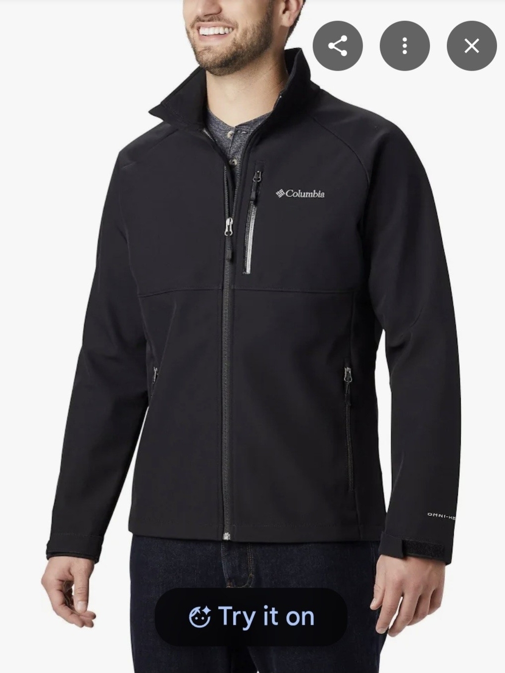 Columbia Men’s Heat Mode II Soft Shell Full-Zip Sea Island Yacht Club Jacket - L